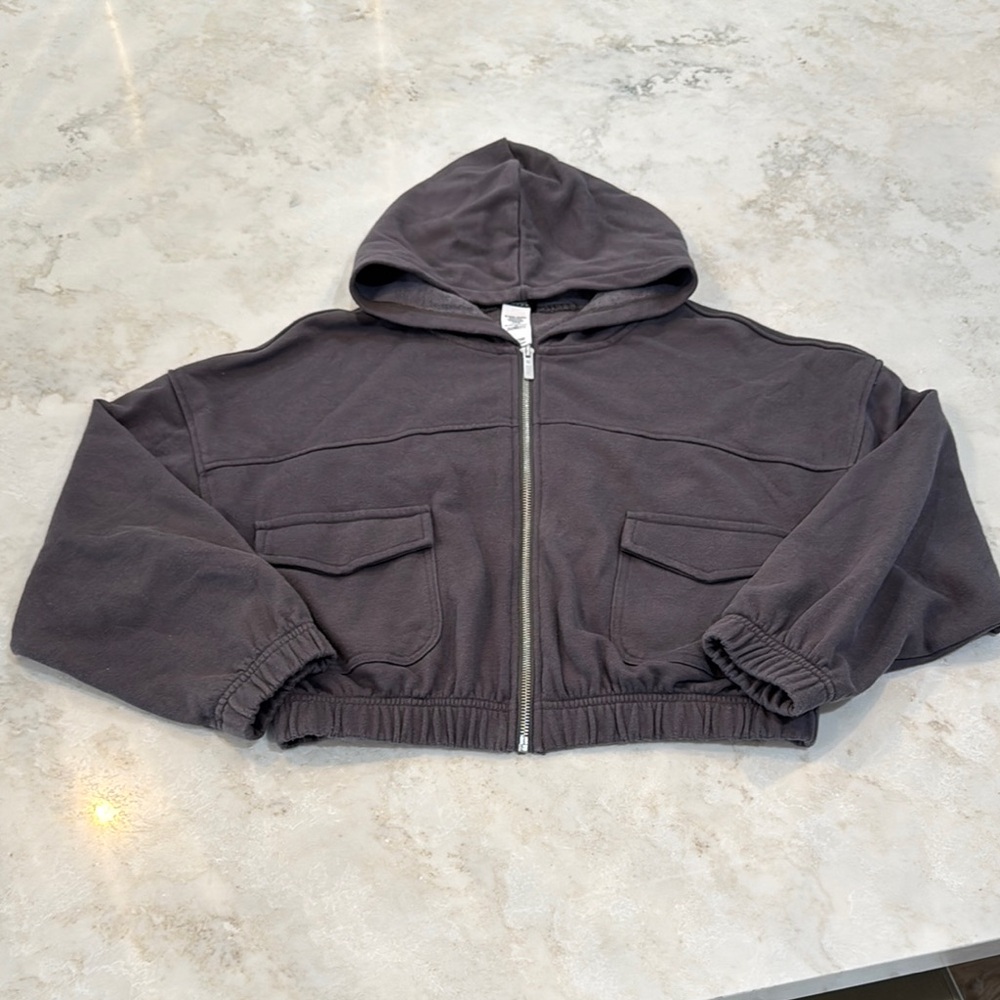 Truce Girls Gray Hooded Jacket